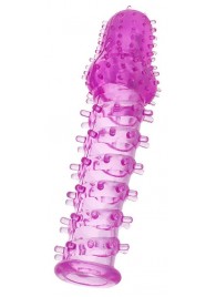 Фиолетовая насадка, удлиняющая половой член, BIG BOY - 13,5 см. - Toyfa Basic - в Новочебоксарске купить с доставкой