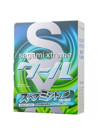 Презервативы Sagami Xtreme Mint с ароматом мяты - 3 шт. - Sagami - купить с доставкой в Новочебоксарске