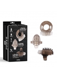 Набор из 3 дымчатых эрекционных колец с вибрацией Teasers Ring Kit - Chisa - в Новочебоксарске купить с доставкой