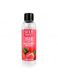 Массажное масло Sexy Sweet Nectar Lychee с феромонами и ароматом личи - 75 мл. - Биоритм - купить с доставкой в Новочебоксарске