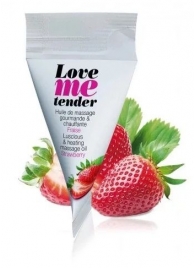 Съедобное согревающее массажное масло Love Me Tender Strawberry с ароматом клубники - 10 мл. - Love to Love - купить с доставкой в Новочебоксарске