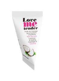 Съедобное согревающее массажное масло Love Me Tender Cocos с ароматом кокоса - 10 мл. - Love to Love - купить с доставкой в Новочебоксарске