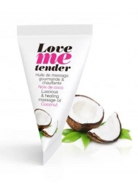 Съедобное согревающее массажное масло Love Me Tender Cocos с ароматом кокоса - 10 мл. - Love to Love - купить с доставкой в Новочебоксарске