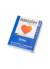 Презервативы с пупырышками Masculan Dotted - 3 шт. - Masculan - купить с доставкой в Новочебоксарске