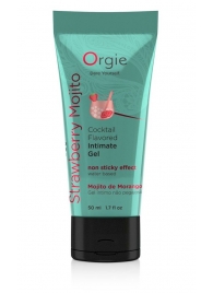 Съедобный интимный гель Orgie Lube Tube Cocktail Strawberry Mojito - 50 мл. - ORGIE - купить с доставкой в Новочебоксарске