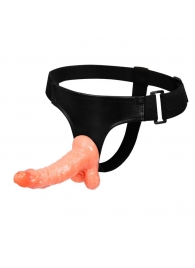 Реалистичный страпон на ремешках - 15,5 см. - Baile - купить с доставкой в Новочебоксарске