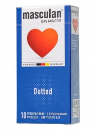 Презервативы с пупырышками Masculan Dotted - 10 шт. - Masculan - купить с доставкой в Новочебоксарске