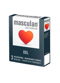 Презервативы увеличенного размера Masculan XXL - 3 шт. - Masculan - купить с доставкой в Новочебоксарске