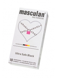 Ультрапрочные презервативы Masculan Ultra Safe Black - 10 шт. - Masculan - купить с доставкой в Новочебоксарске