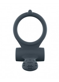 Серое перезаряжаемое эрекционное кольцо с вибрацией Power Clit - Dorcel - в Новочебоксарске купить с доставкой