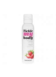 Массажная хрустящая пенка Tickle My Body Strawberry с ароматом клубники - 150 мл. - Love to Love - купить с доставкой в Новочебоксарске