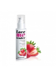 Съедобное согревающее массажное масло Love Me Tender Strawberry с ароматом клубники - 100 мл. - Love to Love - купить с доставкой в Новочебоксарске