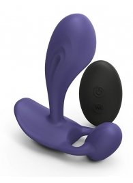Темно-синий вибромассажер Witty P G Vibrator with Remote Control - Love to Love - в Новочебоксарске купить с доставкой