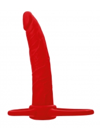 Красная насадка на пенис для двойного проникновения Black Red - 16,5 см. - ToyFa - купить с доставкой в Новочебоксарске