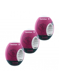Набор из 3 мастурбаторов-яиц Satisfyer Bubble - Satisfyer - в Новочебоксарске купить с доставкой