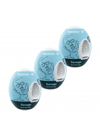 Набор из 3 мастурбаторов-яиц Satisfyer Savage - Satisfyer - в Новочебоксарске купить с доставкой