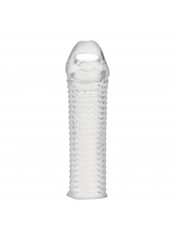 Текстурированная насадка на пенис Clear Textured Penis Enhancing Sleeve Extension - 16,5 см. - BlueLine - в Новочебоксарске купить с доставкой