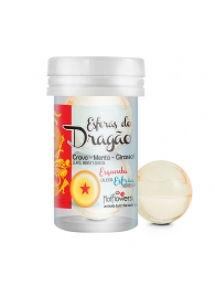 Интимный гель Esferas do Dragao Hot Ball с охлаждающе-разогревающим эффектом (2 шарика по 3 гр.) - HotFlowers - купить с доставкой в Новочебоксарске