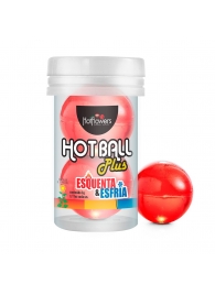 Лубрикант на масляной основе Hot Ball Plus с охлаждающе-разогревающим эффектом (2 шарика по 3 гр.) - HotFlowers - купить с доставкой в Новочебоксарске