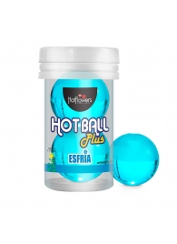 Лубрикант на масляной основе Hot Ball Plus с охлаждающим эффектом (2 шарика по 3 гр.) - HotFlowers - купить с доставкой в Новочебоксарске