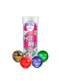 Ароматизированный лубрикант Hot Ball Mix на масляной основе (4 шарика по 3 гр.) - HotFlowers - купить с доставкой в Новочебоксарске