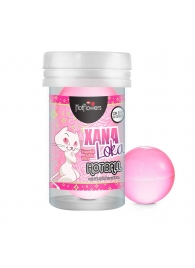 Лубрикант на силиконовой основе с эффектом вибрации Xana Loka Hot Ball (2 шарика по 3 гр.) - HotFlowers - купить с доставкой в Новочебоксарске