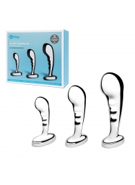 Набор из 3 стальных стимуляторов простаты Stainless Steel P-spot Training Set - b-Vibe - в Новочебоксарске купить с доставкой