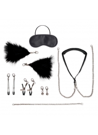 Большой эротический набор из 12 предметов Interchangeable Collar   Nipple Clips Set - Lux Fetish - купить с доставкой в Новочебоксарске
