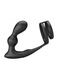 Черный вибростимулятор простаты с фиксацией кольцами Marshall - Baile - в Новочебоксарске купить с доставкой