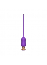 Фиолетовый тонкий стимулятор Nipple Vibrator - 23 см. - I-MOON - купить с доставкой в Новочебоксарске