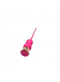 Розовый тонкий стимулятор Nipple Vibrator - 23 см. - I-MOON - купить с доставкой в Новочебоксарске