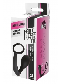 Черное эрекционное кольцо с анальной пробкой Anal Plug With Cockring - Dream Toys - в Новочебоксарске купить с доставкой