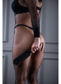 Кожаная шлепалка Sex Game с заклепками - 33 см. - БДСМ Арсенал - купить с доставкой в Новочебоксарске