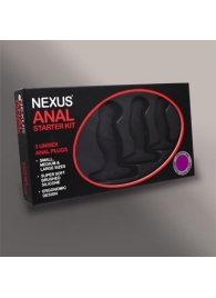 Набор из 3 массажеров простаты чёрного цвета NEXUS ANAL STARTER KIT - Nexus Range - в Новочебоксарске купить с доставкой