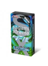 Презервативы Sagami Xtreme Mint с ароматом мяты - 10 шт. - Sagami - купить с доставкой в Новочебоксарске