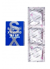 Розовые презервативы Sagami Xtreme FEEL FIT 3D - 3 шт. - Sagami - купить с доставкой в Новочебоксарске