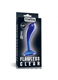 Синяя анальная втулка Flawless Clear Prostate Plug 6.0 - 15 см. - Lovetoy - в Новочебоксарске купить с доставкой