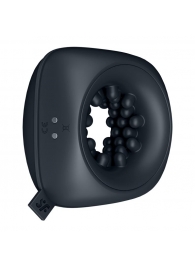 Черный мужской вибромассажер Ring Stroker - Satisfyer - в Новочебоксарске купить с доставкой