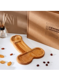 Деревянное блюдо для подачи в форме члена (32,5 х 20 х 1,7 см) - Сима-Ленд - купить с доставкой в Новочебоксарске