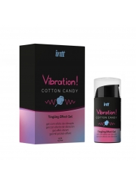 Жидкий вибратор Vibration Cotton Candy с ароматом сахарной ваты - 15 мл. - INTT - купить с доставкой в Новочебоксарске