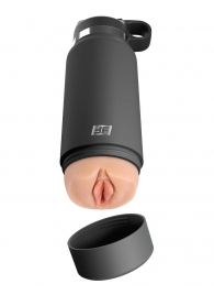 Серый мастурбатор в виде бутылки F*ck Flask - Pipedream - в Новочебоксарске купить с доставкой
