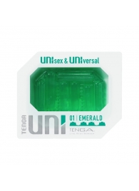 Зеленый мастурбатор-стимулятор Tenga Uni Emerald - Tenga - в Новочебоксарске купить с доставкой