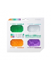 Набор из 4 мастурбаторов-стимуляторов Tenga Uni Variety Pack - Tenga - в Новочебоксарске купить с доставкой