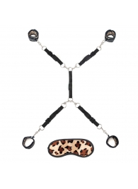 Леопардовая фиксация на матрас для рук и ног Classic Bedspreader - Lux Fetish - купить с доставкой в Новочебоксарске