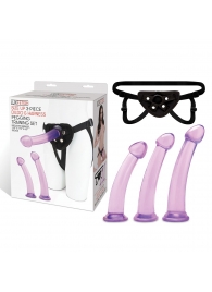 Тренировочный набор с тремя насадками Pegging Training Set - Lux Fetish - купить с доставкой в Новочебоксарске