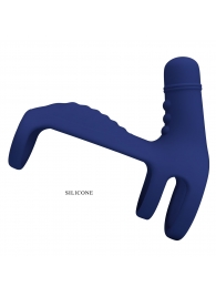Синяя вибронасадка на пенис Vibrating Penis Sling - Baile - в Новочебоксарске купить с доставкой