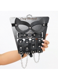 Соблазнительный кожаный набор БДСМ - Crazy Handmade - купить с доставкой в Новочебоксарске