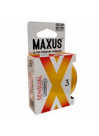 Презервативы анатомической формы Maxus Sensual - 3 шт. - Maxus - купить с доставкой в Новочебоксарске