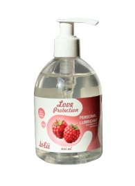 Лубрикант на водной основе Love Protection Raspberry с ароматом малины - 300 мл. - Lola Games - купить с доставкой в Новочебоксарске