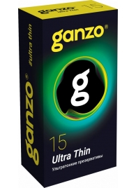 Прозрачные ультратонкие презервативы Ganzo Ultra thin - 15 шт. - Ganzo - купить с доставкой в Новочебоксарске
